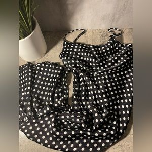 Zara Cowl Neck Polka Dot Dress